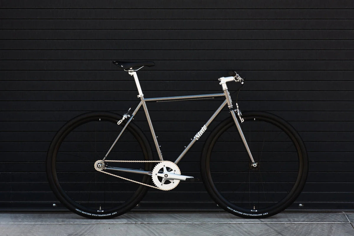 State Bicycle Co. 4130, Hammered Powder Coat Fixed Gear / Single Speed Bike