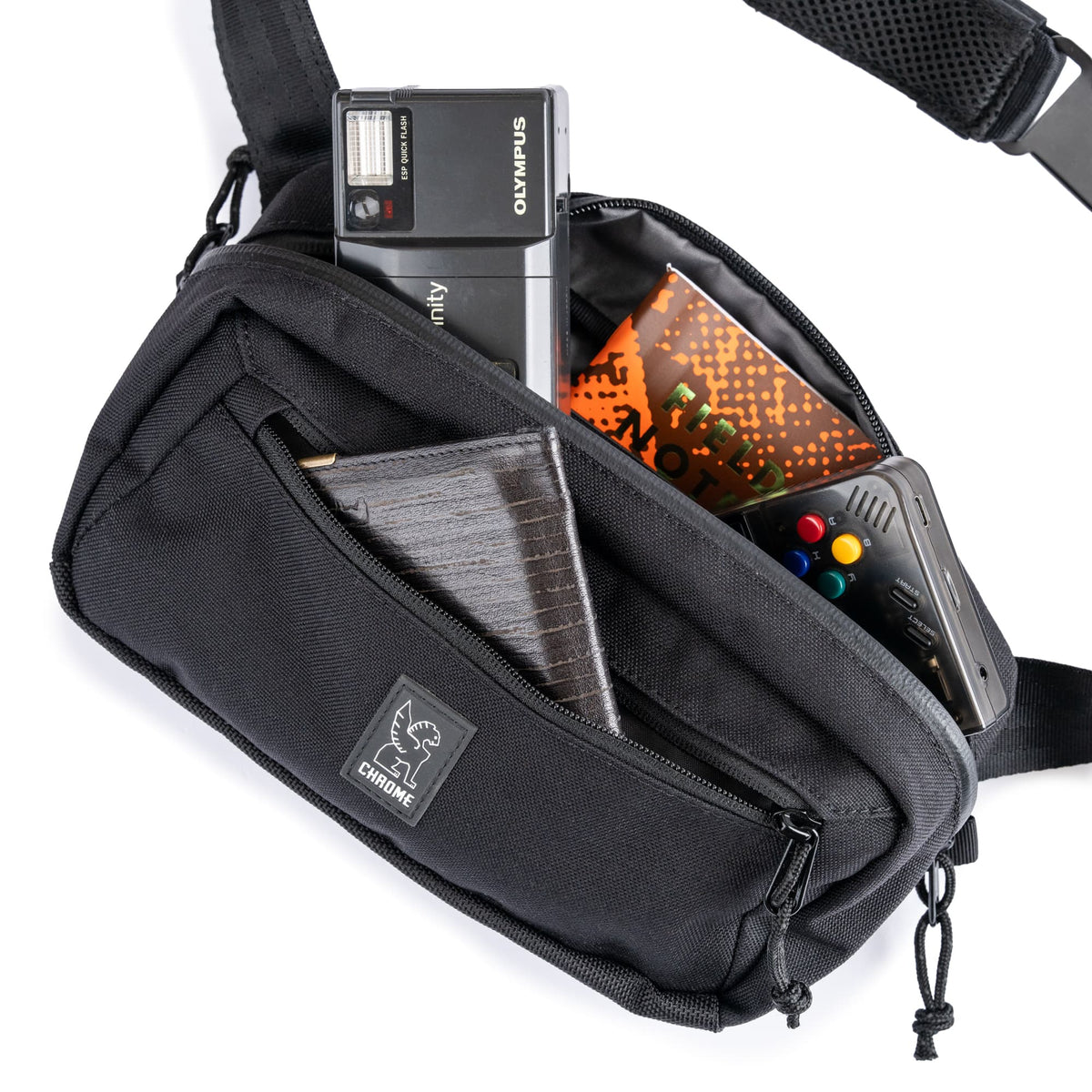 Chrome Micro Kadet 3L Sling interior organisation
