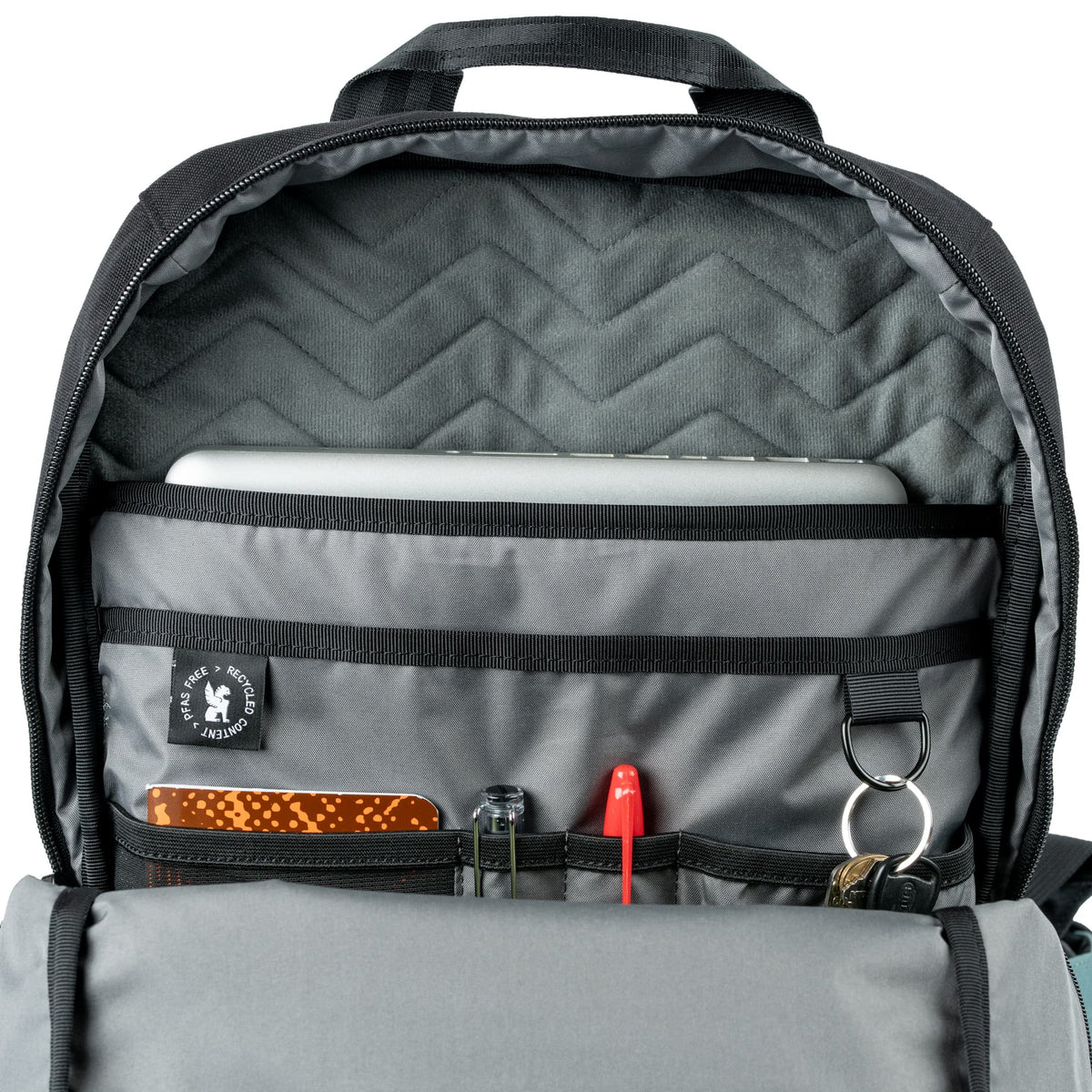Chrome Recruit 22L backpack main compartment interior