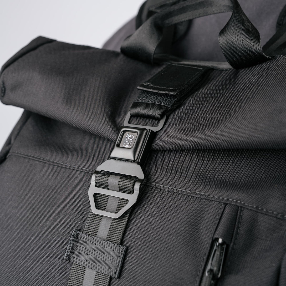 Chrome Initiate 26L backpack swappable SM buckle closure detail