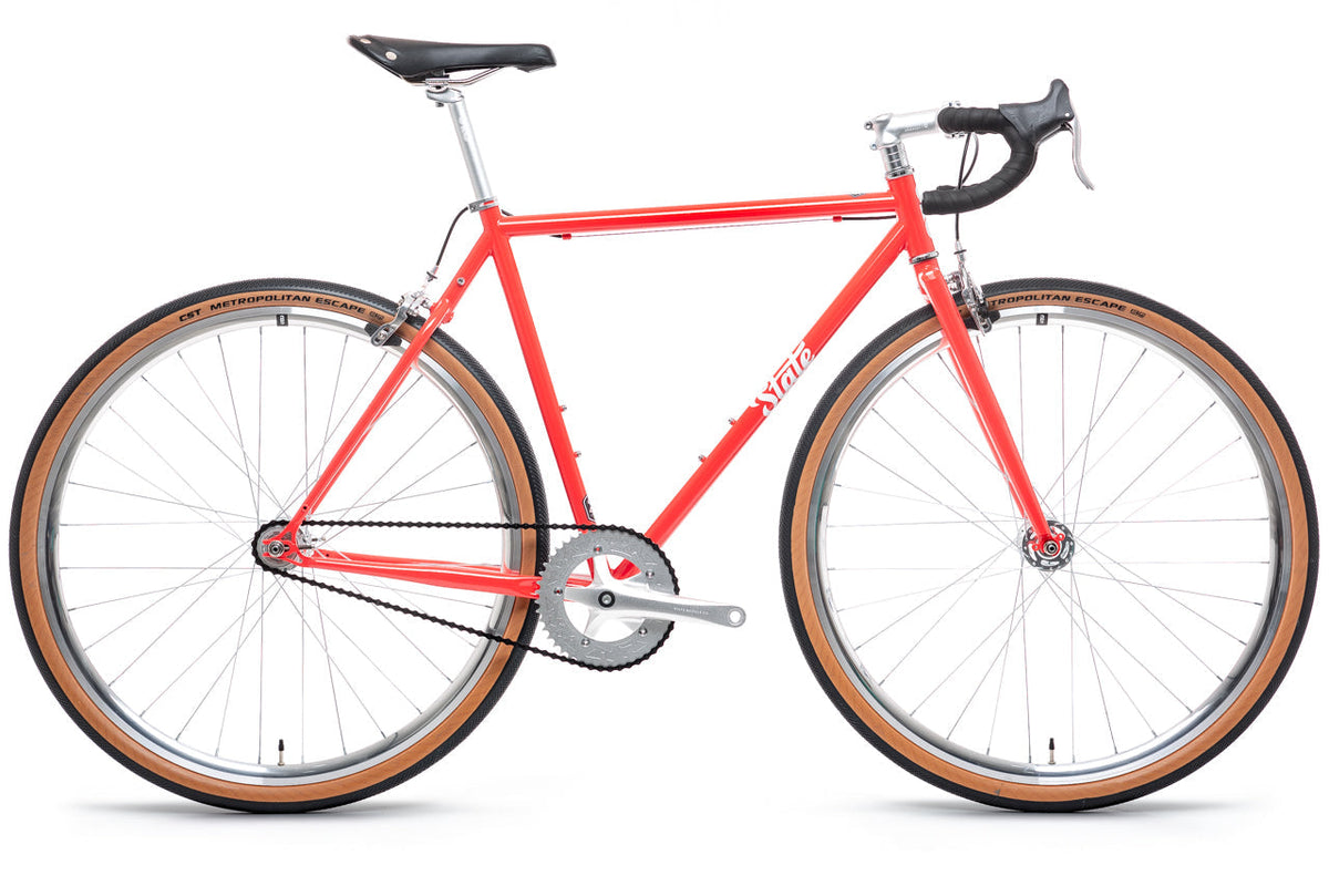 State Bicycle Co. 4130 Tropical Red with All-Road drop bars