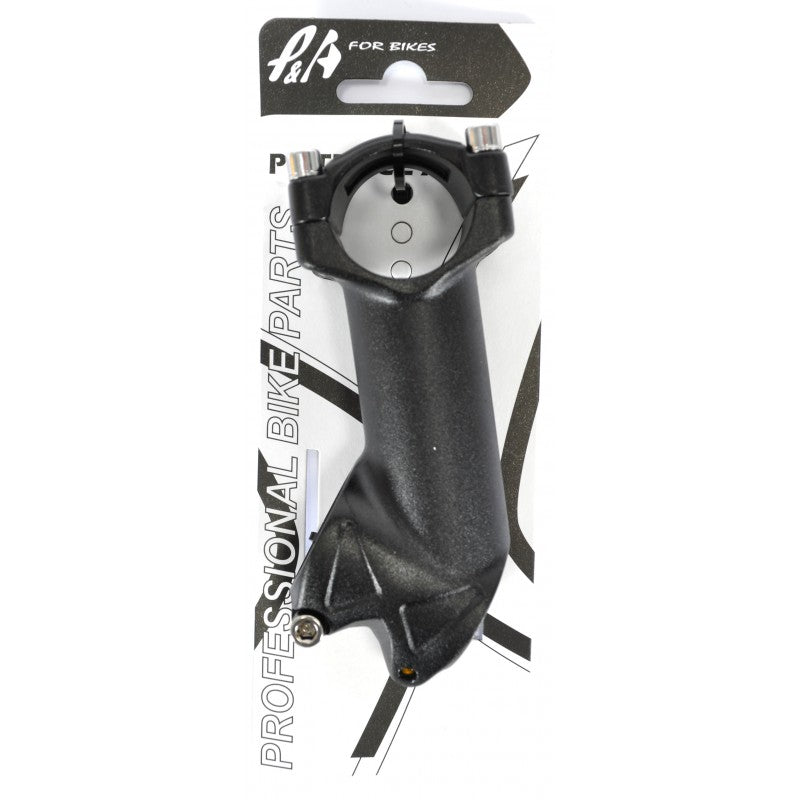 Attacco manubrio bicicletta in alluminio rialzato 35° PNA