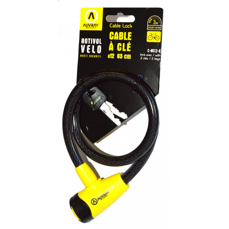 Candado de cable con llave Auvray D12