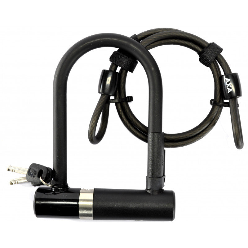 AXA Newton Mini U-slotcombinatie + 1 M Flex-kabel – Hirondelle Bike Shop