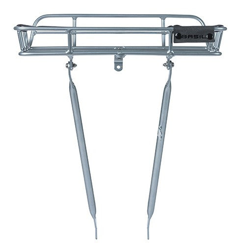 Porte-bagages avant Basil Portland argent avec bordures