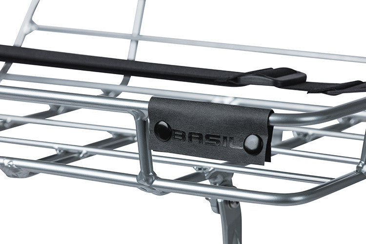 Porte-bagages avant Basil Portland argent avec bordures