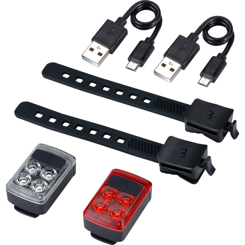 BBB Slide Combo mini front + rear bike light kit