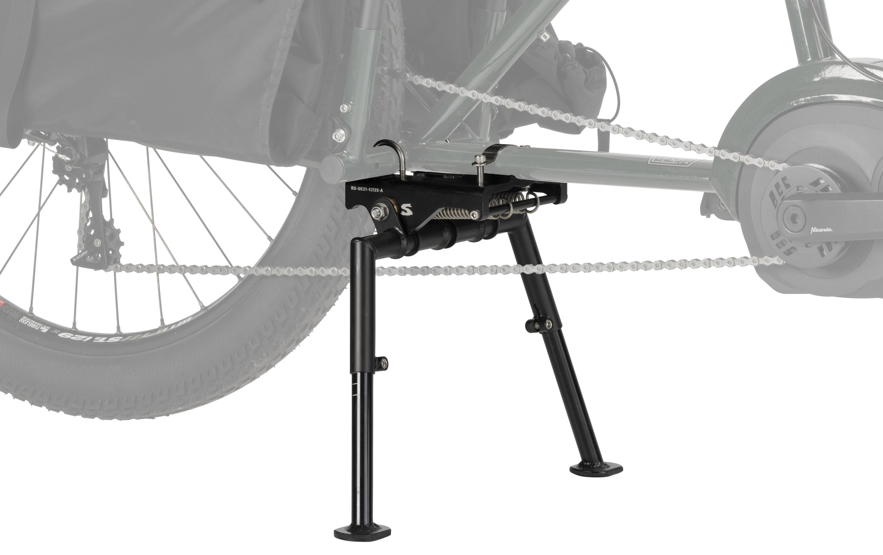 Béquille double vélo cargo large Surly Big Dummy, noire