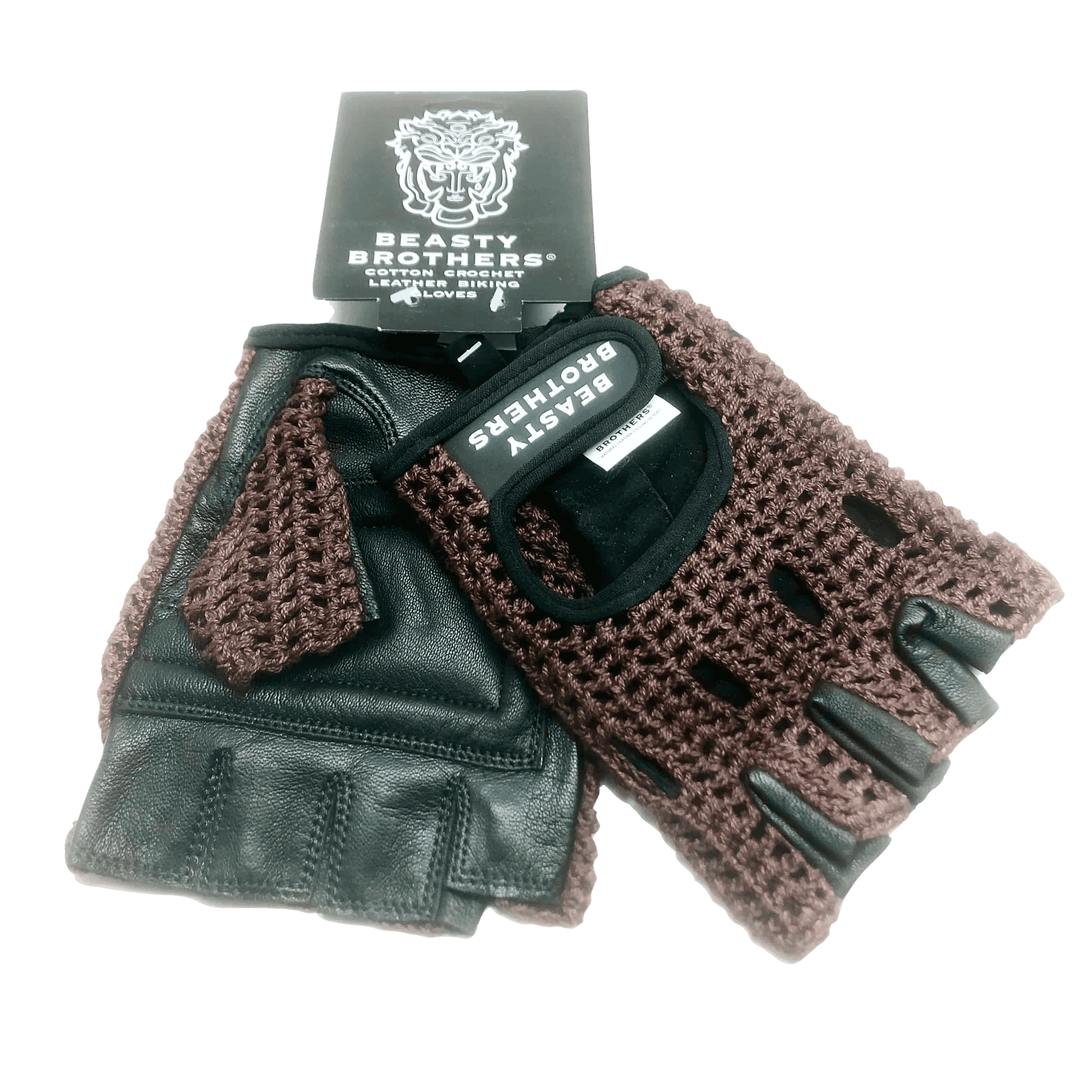 Bicycle gloves BeastyBrothers - Black/Brown
