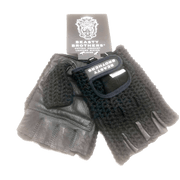Handschuhe fahrrad BeastyBrothers - Schwarzes Leder / Baumwolle