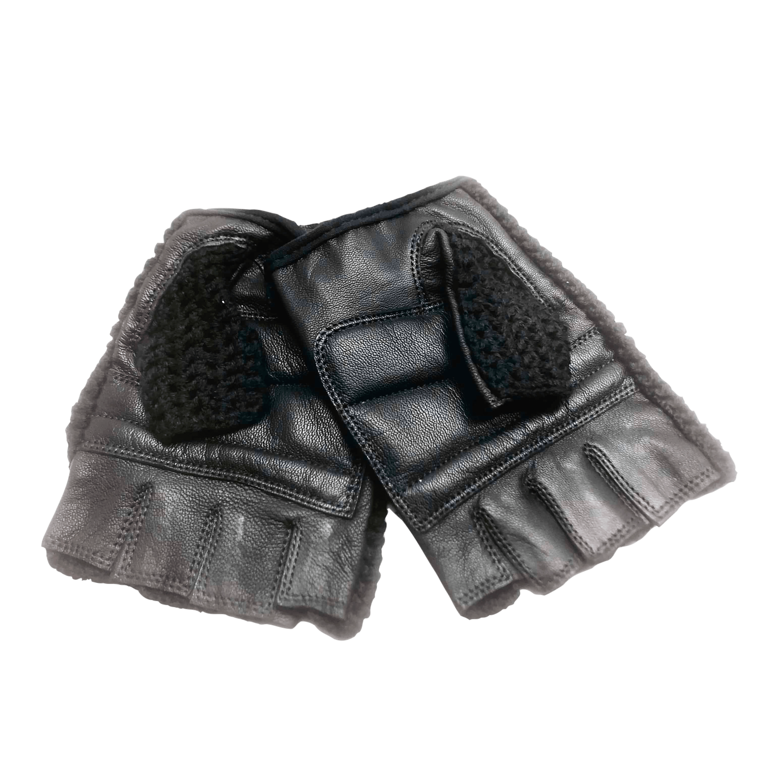 Handschuhe fahrrad BeastyBrothers - Schwarzes Leder / Baumwolle