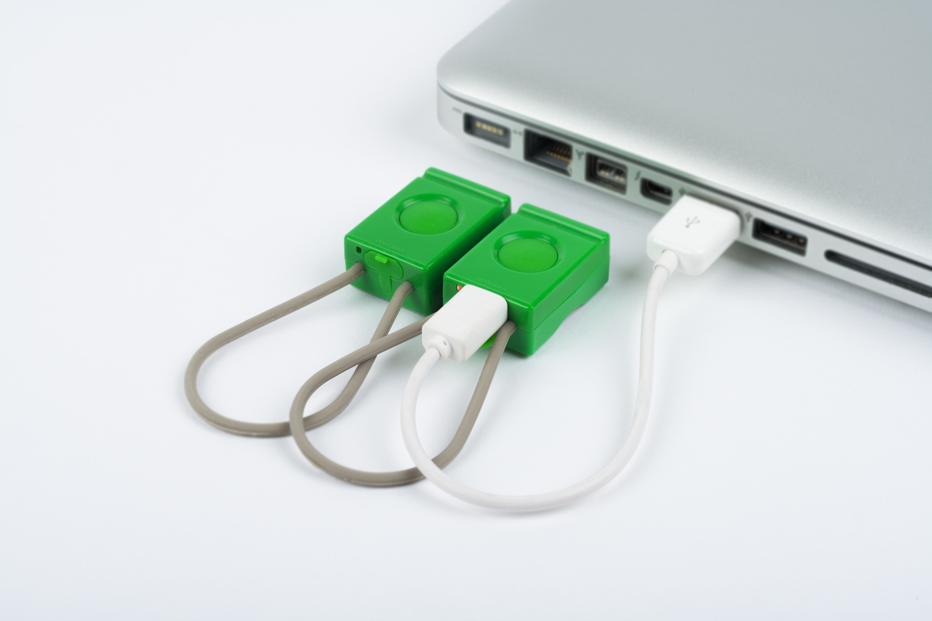 Luci per bici verdi USB Bookman