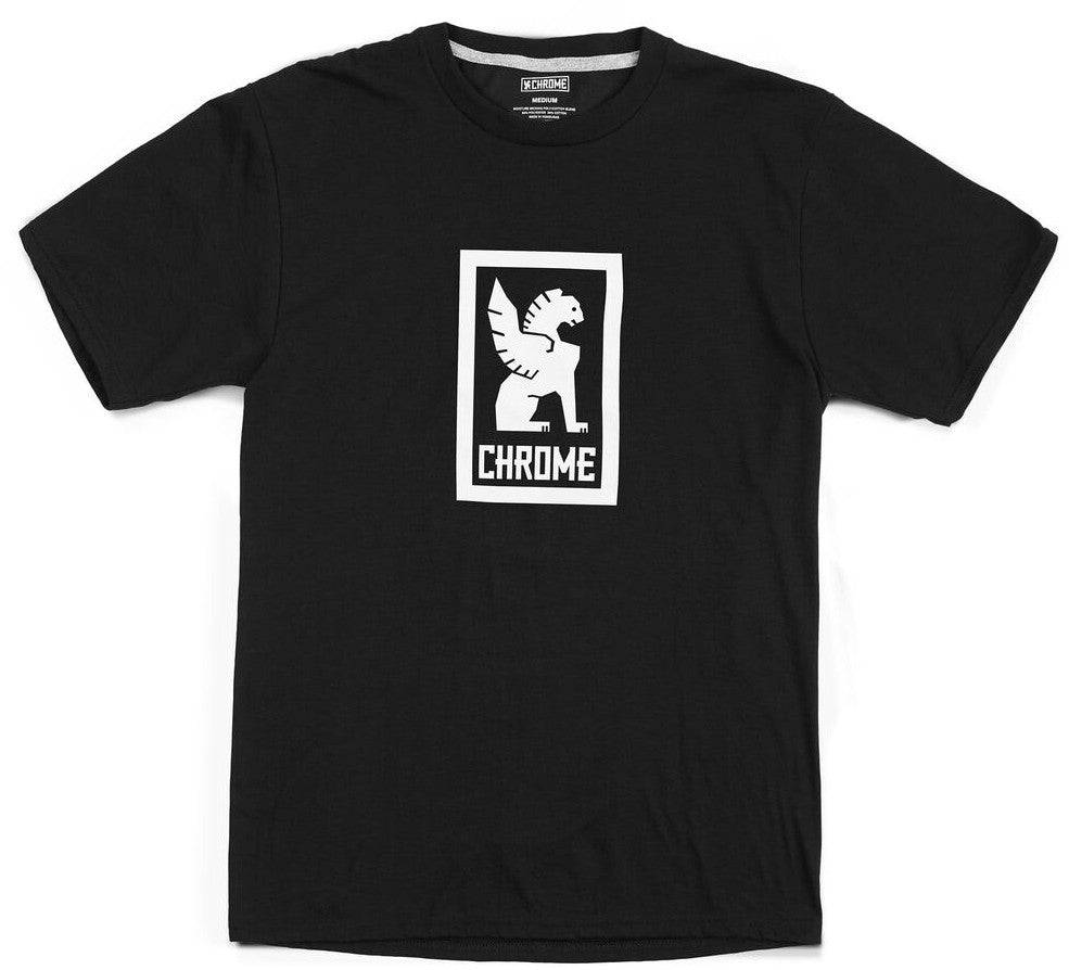 T-shirt con logo con bordo verticale di Chrome