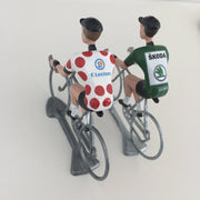 Figuras de ciclismo Flandriens Jerseys amarillas y verdes Bollet