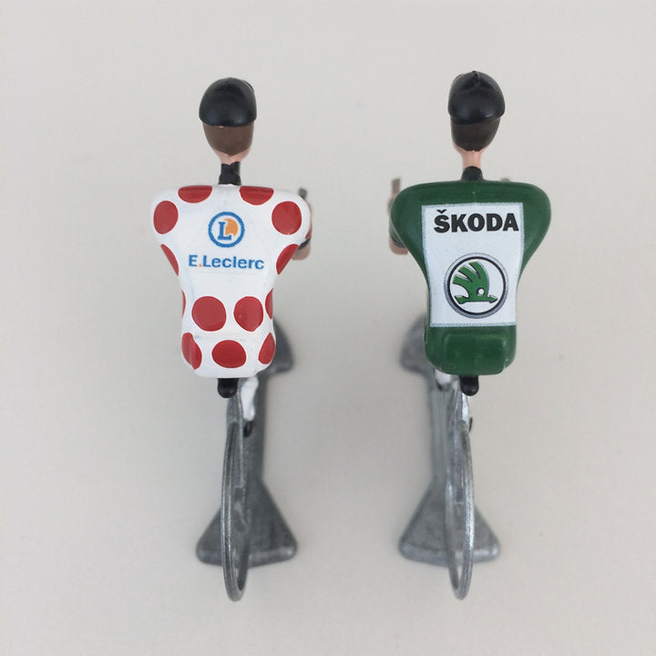 Figuras de ciclismo Flandriens Jerseys amarillas y verdes Bollet