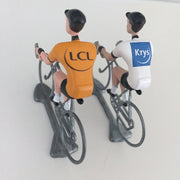 Figuras de ciclismo Flandriens Jerseys amarillas y blancas Gele