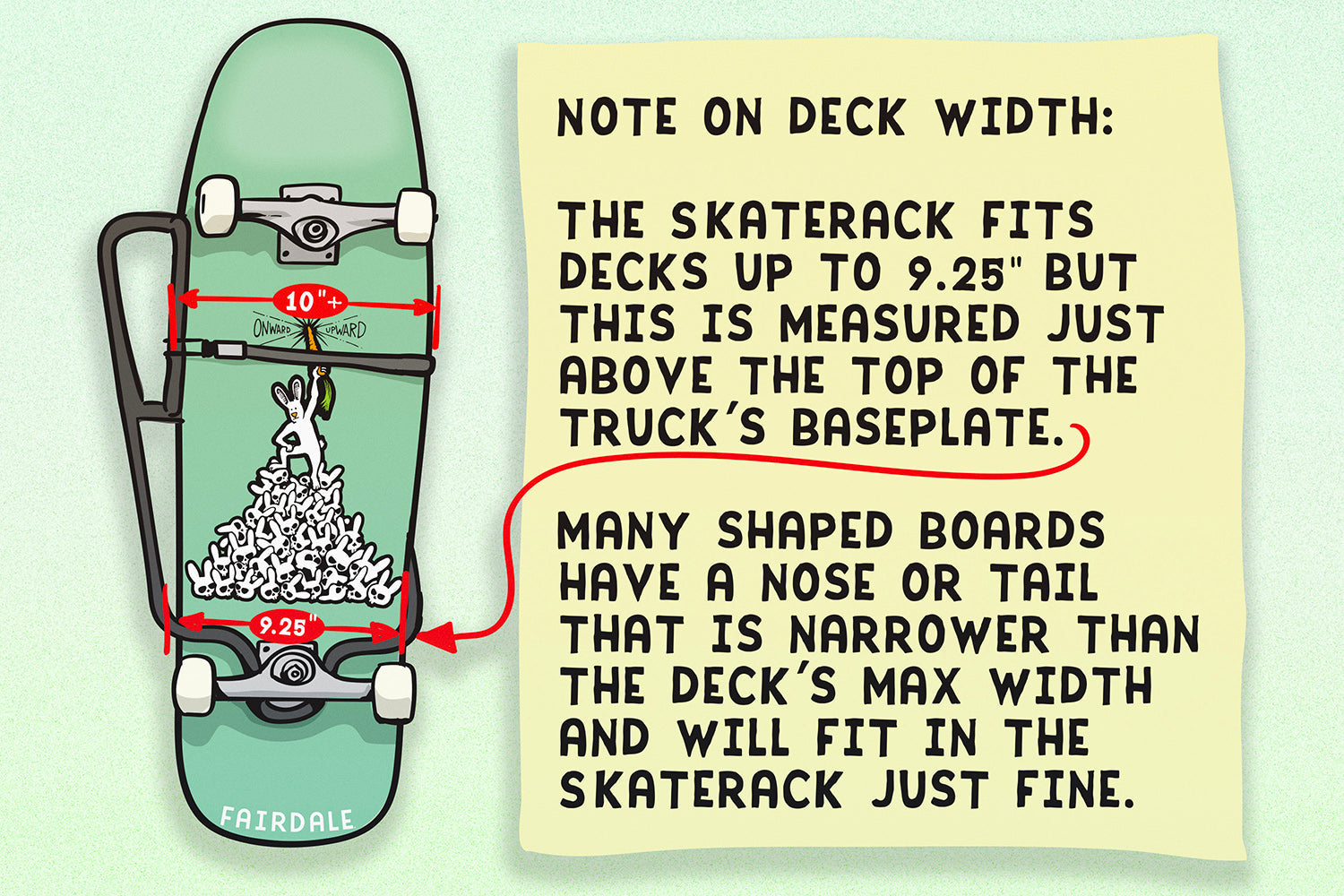 Porta skateboard per bicicletta Fairdale Skaterack