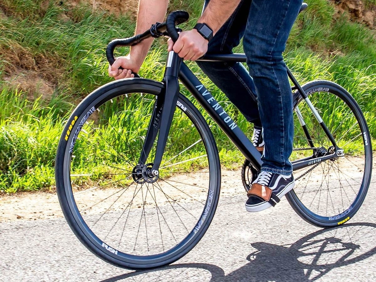 Fixie / Singlespeed Aventon Cordoba Bike - Cool Smoke