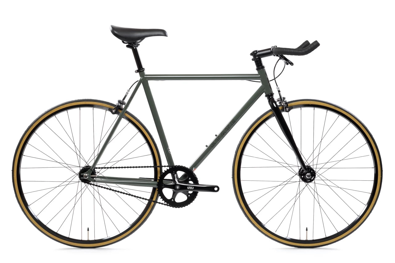 Fixie / Singlespeed Bike State Bicycle - 4130 - Army Green