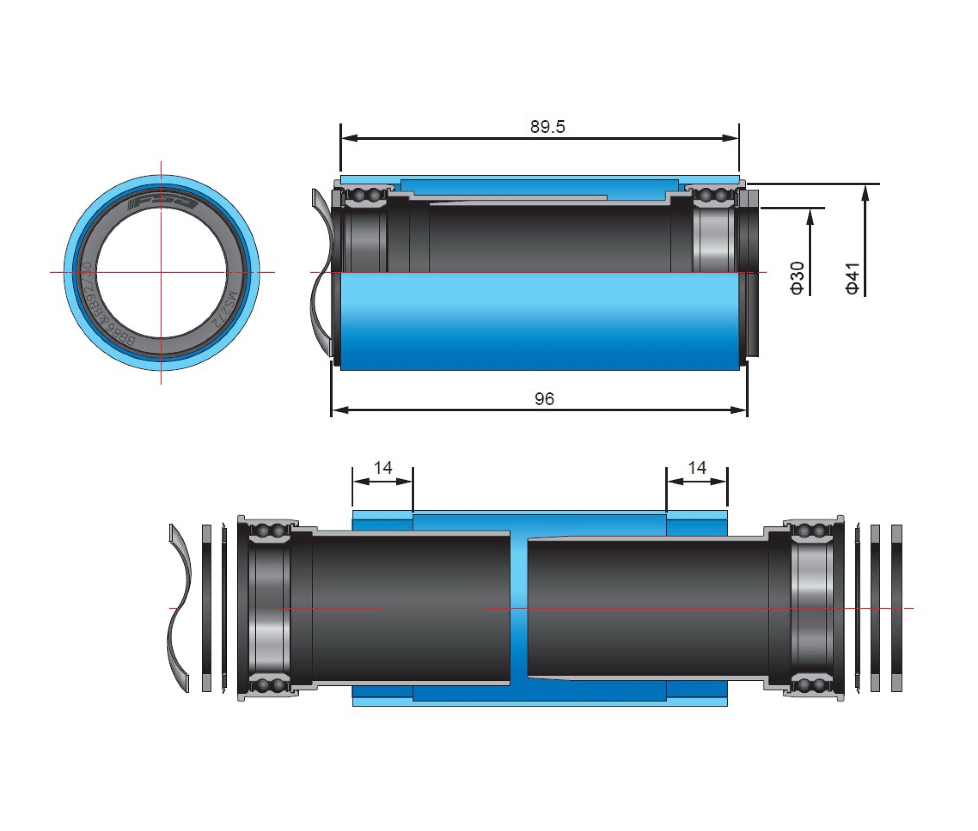 Movimento centrale FSA BB92/392 Evo