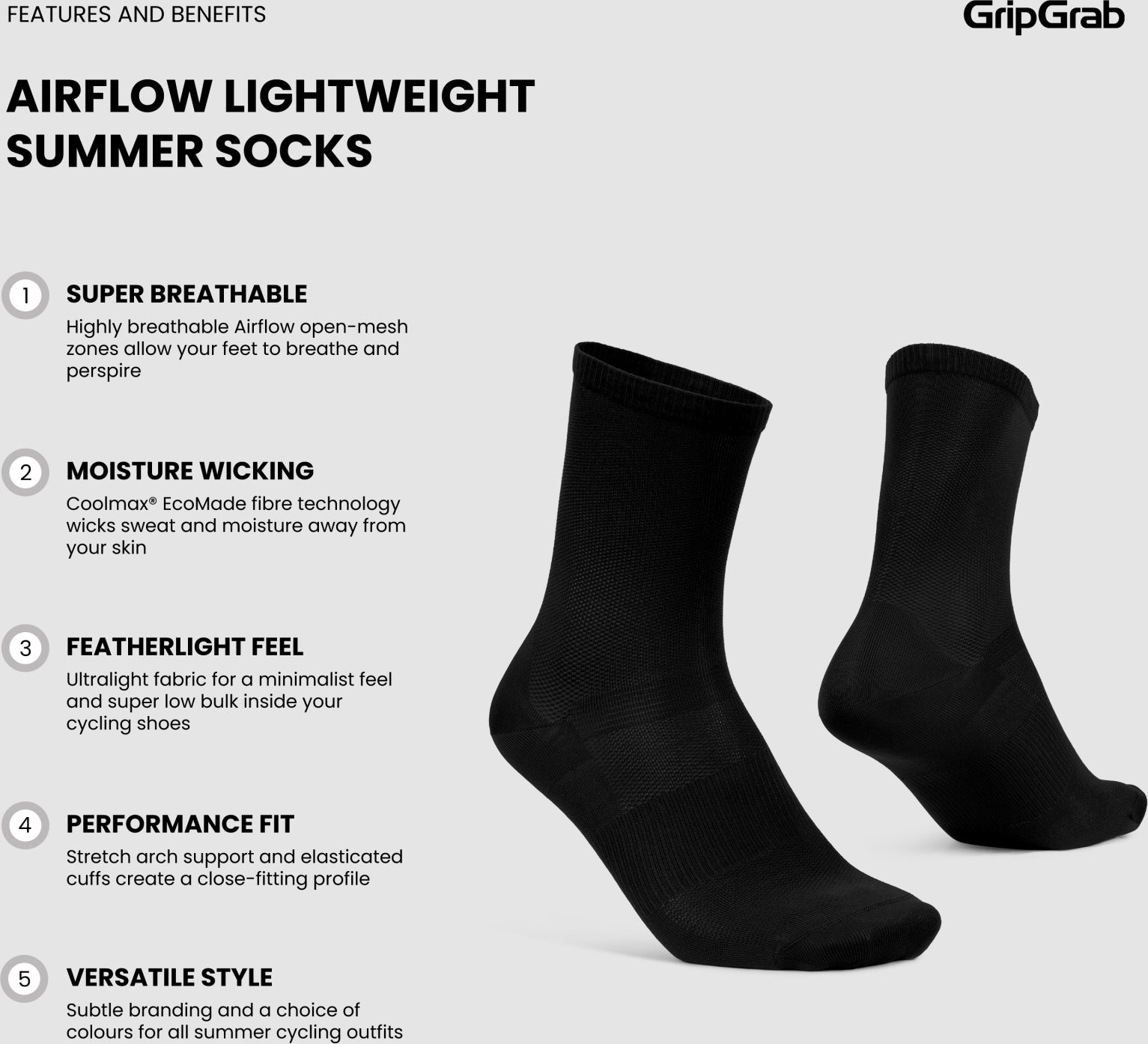 GripGrab Airflow leichte Fahrradsocken