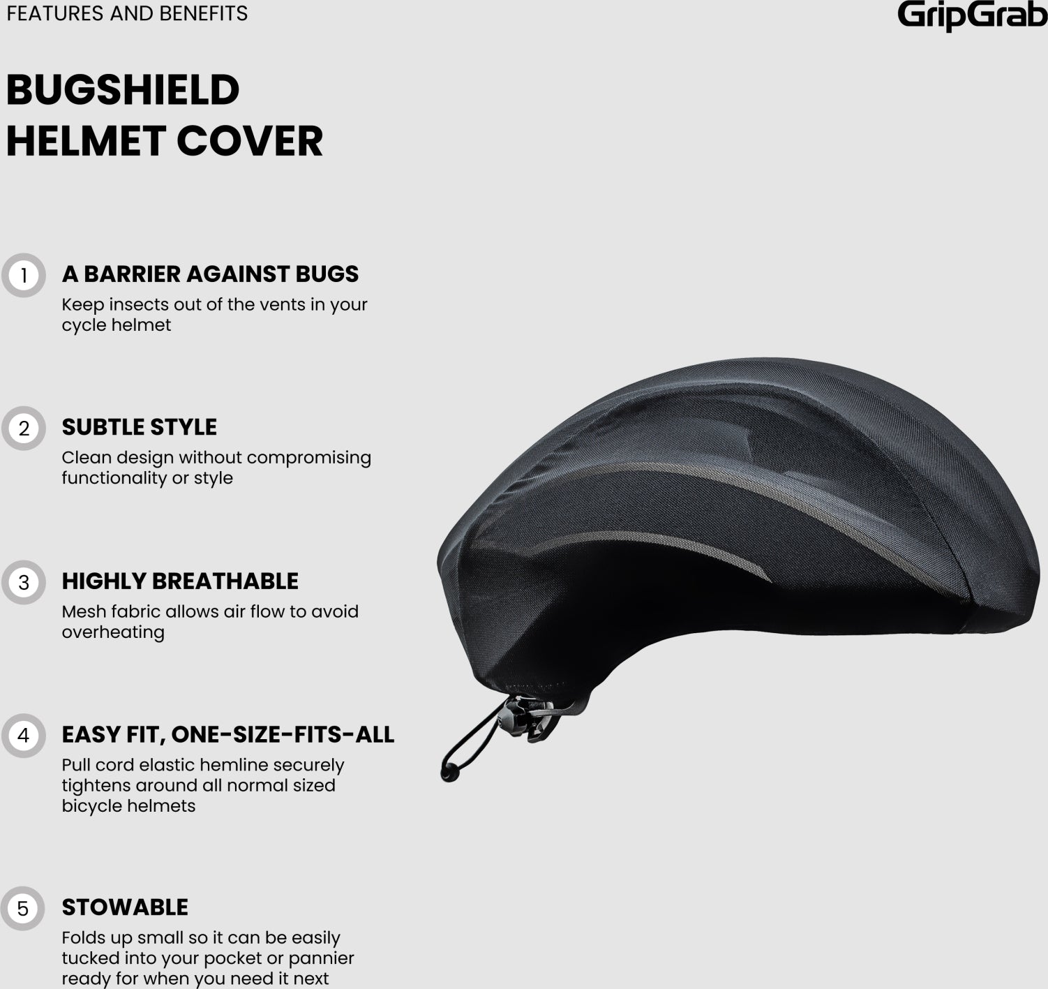 GripGrab BugShield Fahrradhelmüberzug