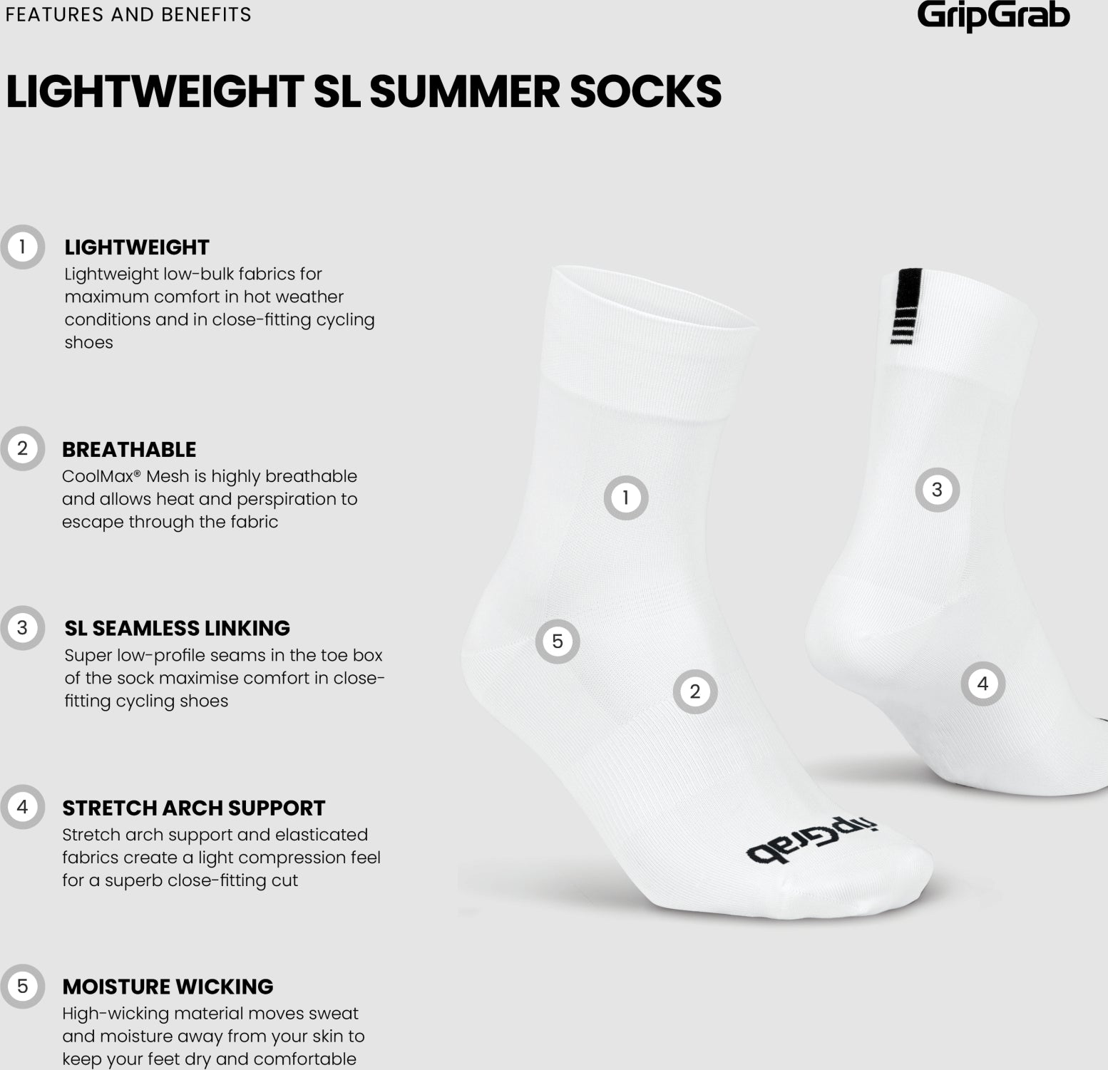 GripGrab Lightweight SL Sommer-Radsocken