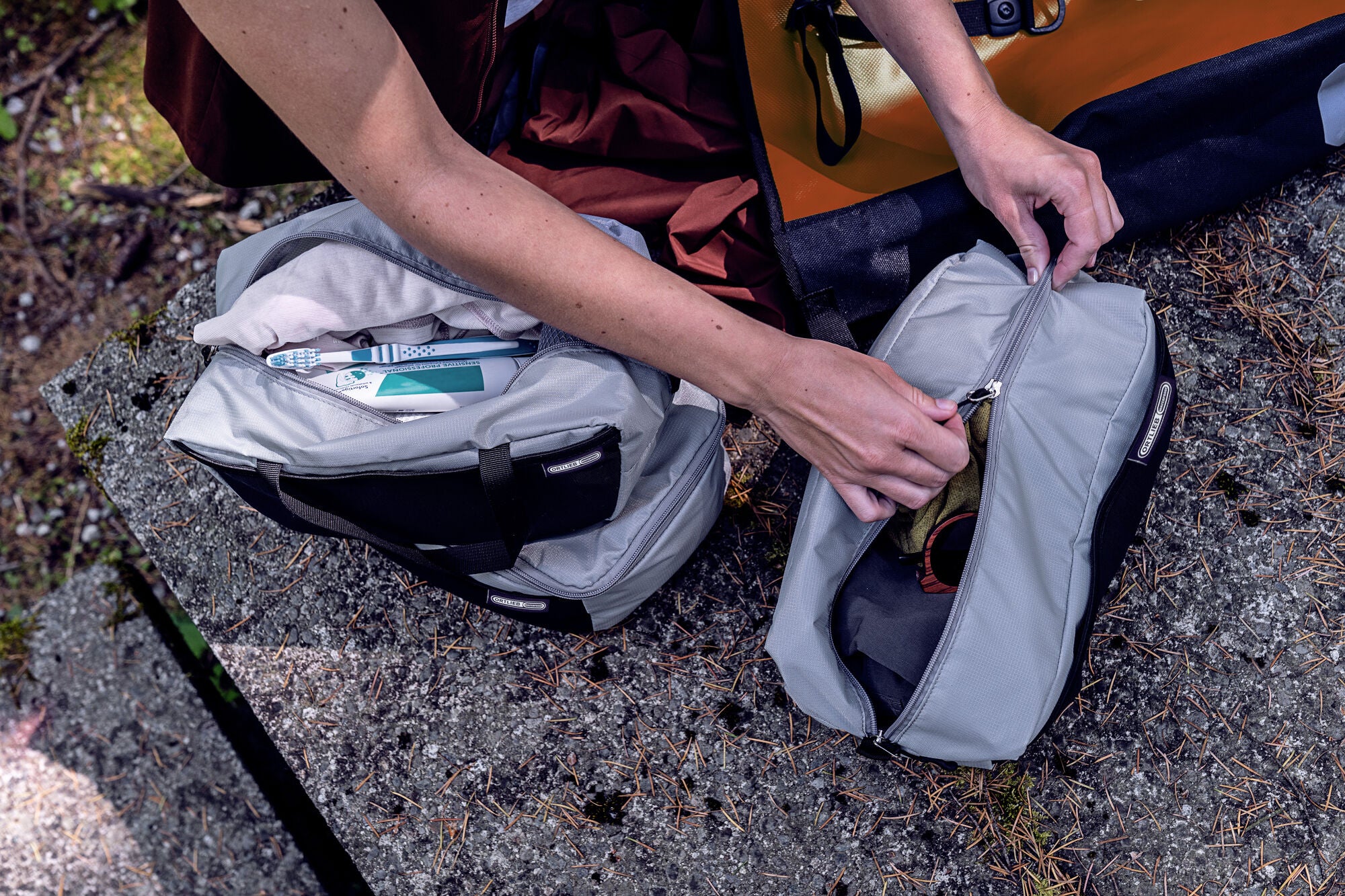 Interner Stauraum für Ortlieb Packing Cube Fahrradtasche