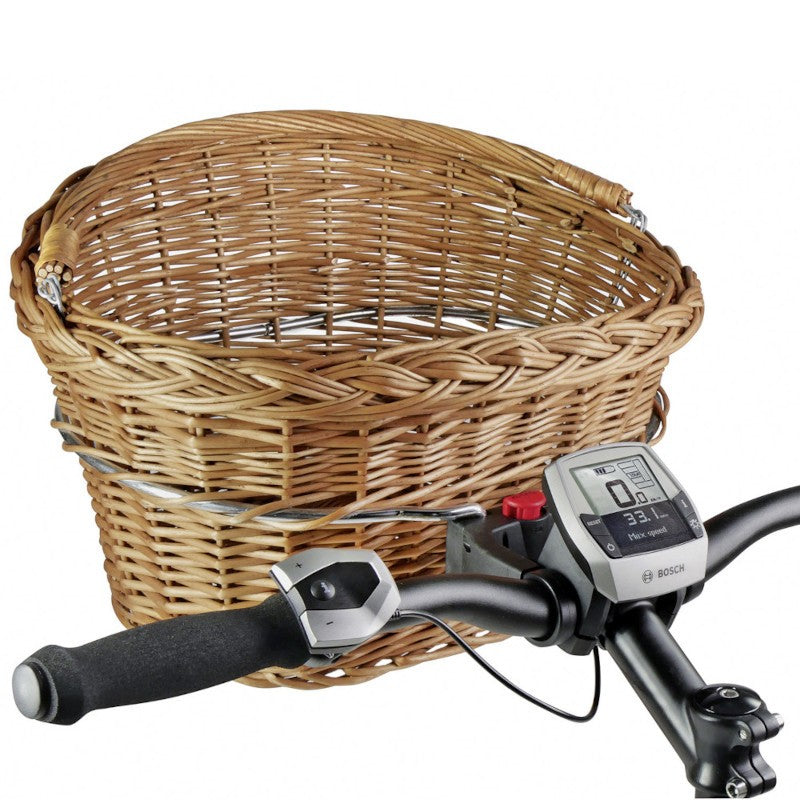 Cestino da manubrio per bicicletta in vimini Klickfix