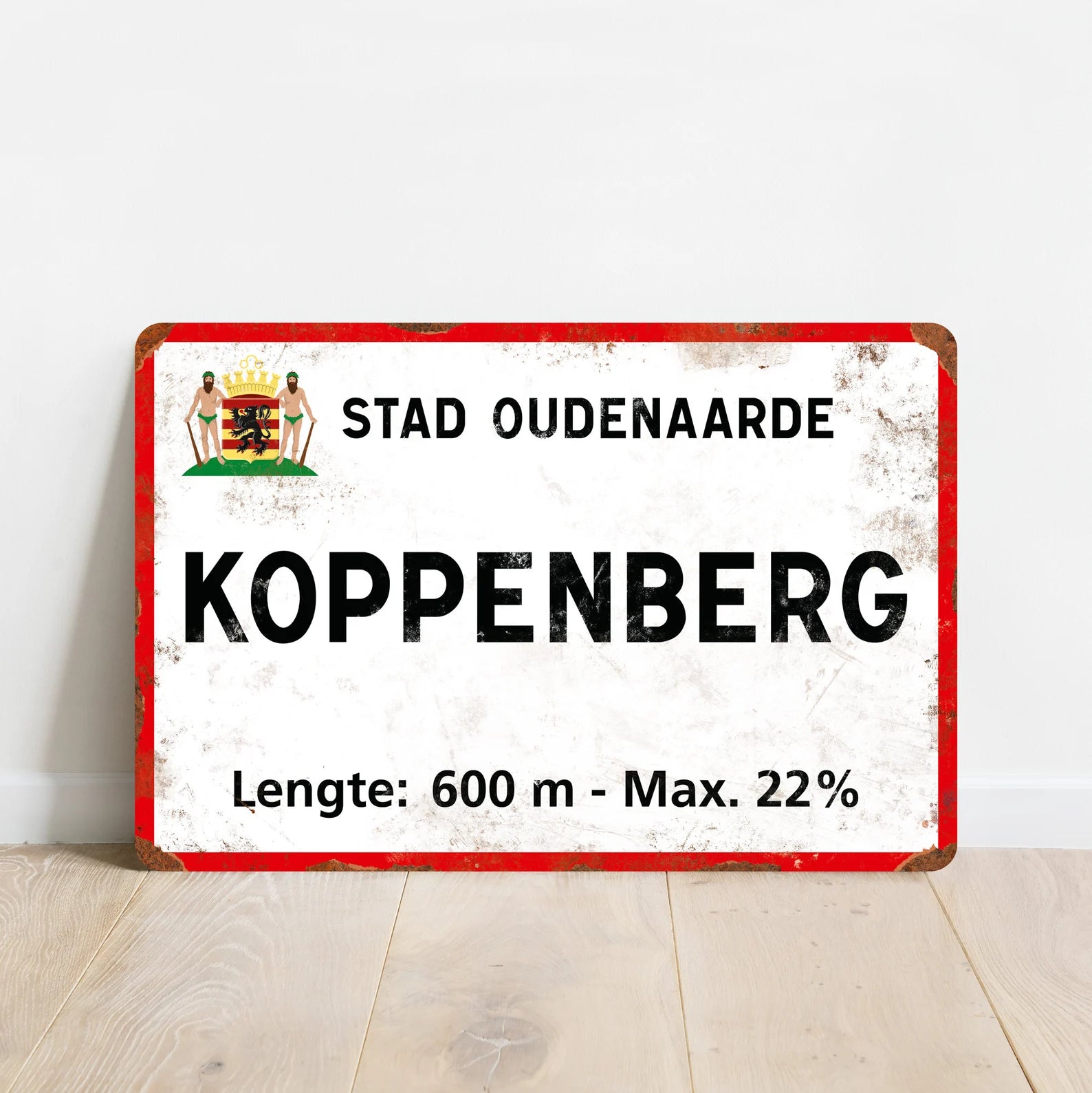 Koppenberg - Panneau de vélo de style vintage Tour des Flandres