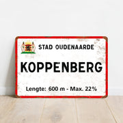 Koppenberg - Panneau de vélo de style vintage Tour des Flandres