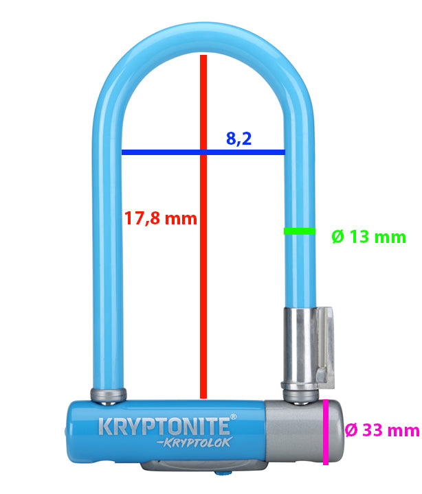 Kryptonite Kryptolok Series 2 Mini 7 U Fietsslot - Blauw