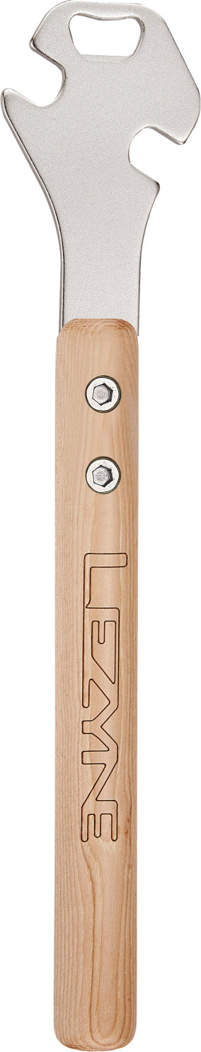 Clé à pédales Lezyne avec manche en bois et décapsuleur intégré