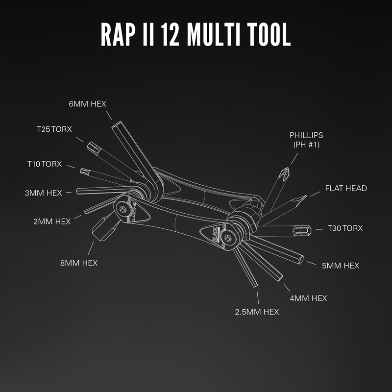 Multi-outils vélo Lezyne RAP II-12