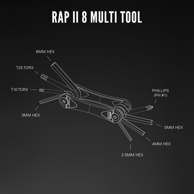 Multi-outils vélo Lezyne RAP II-8