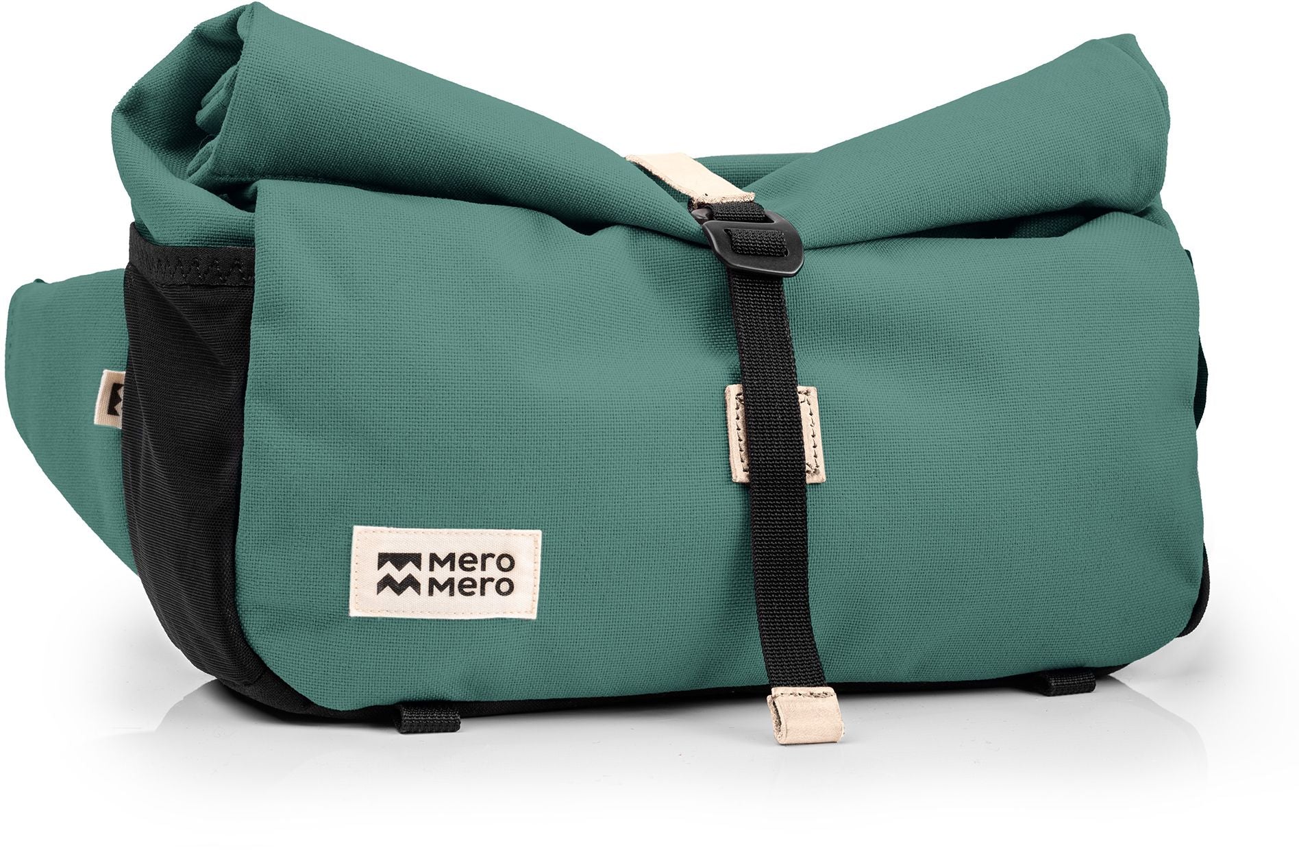 Green water / Beige leather