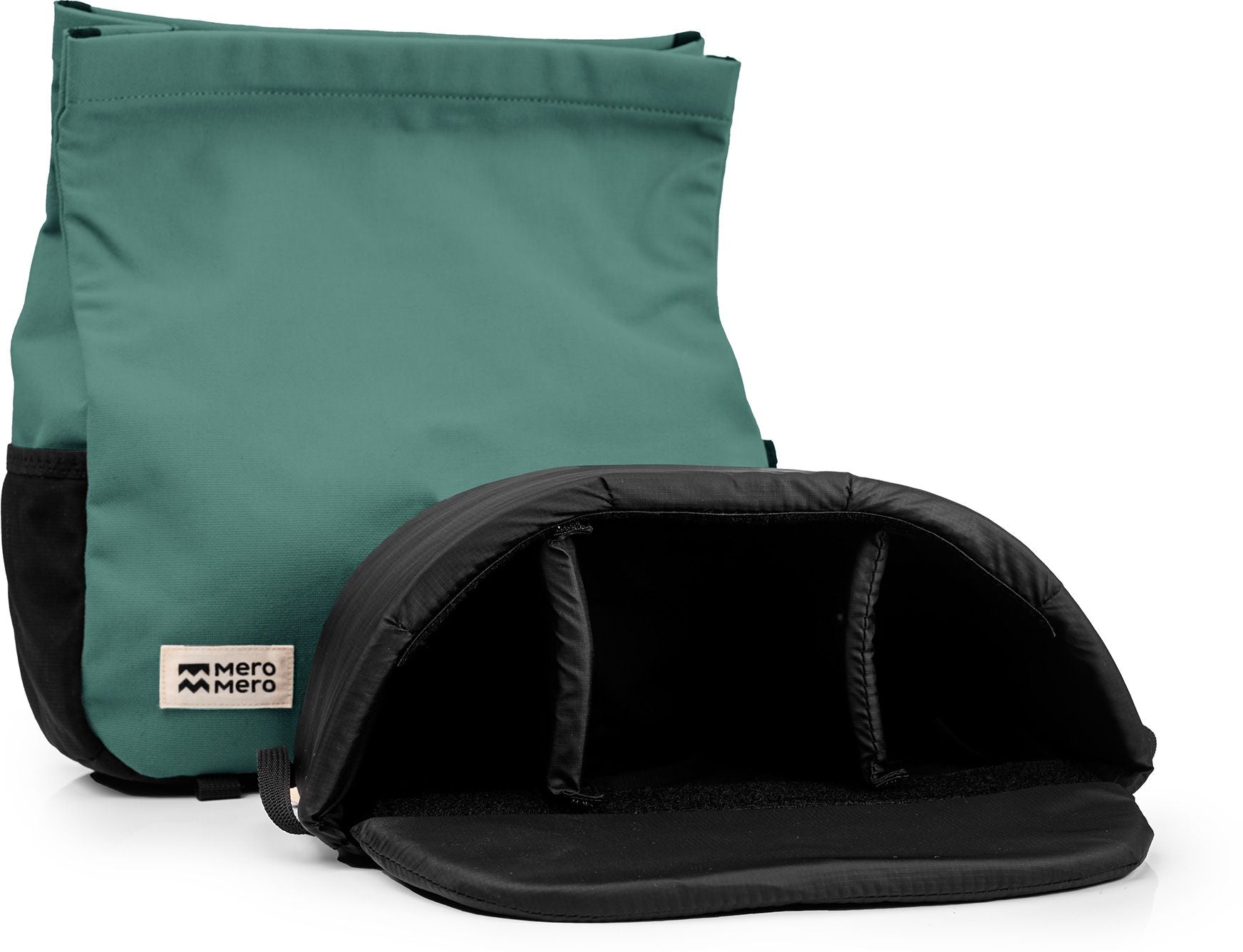 Green water / Beige leather