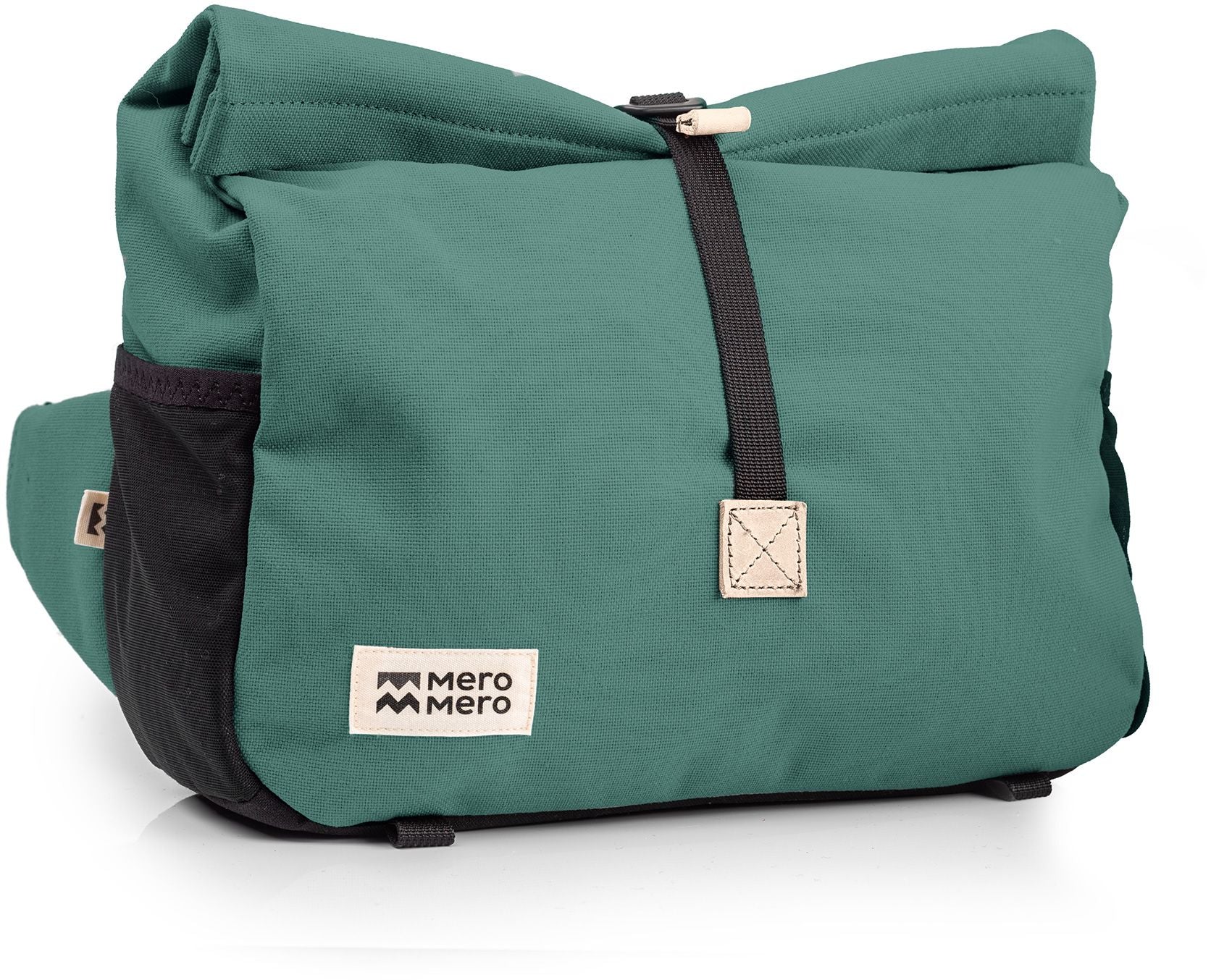 Green water / Beige leather