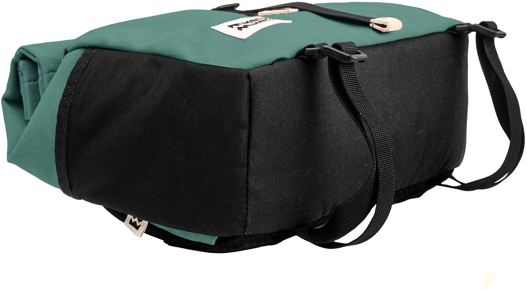 Green water / Beige leather
