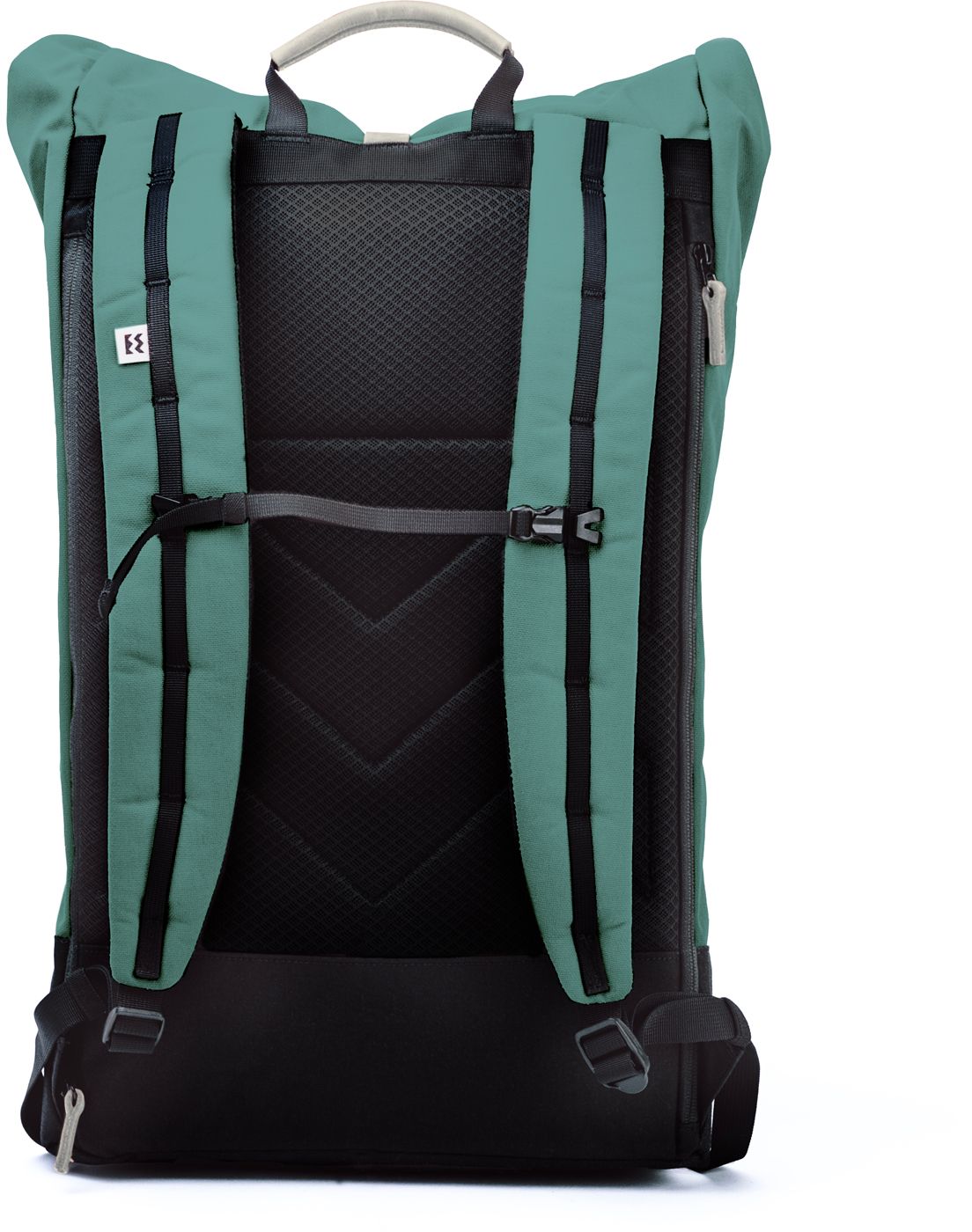 Green water / Beige leather