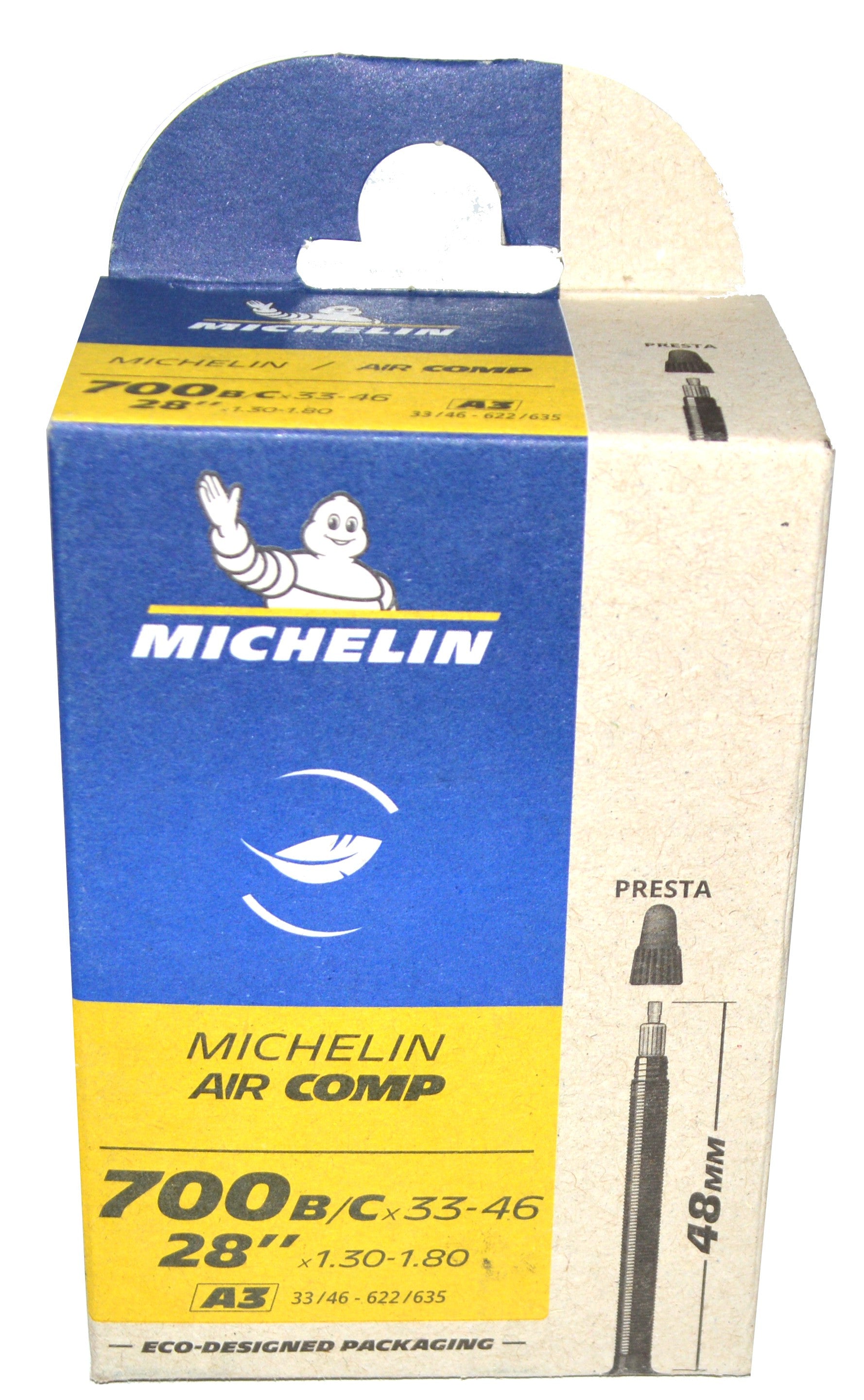 Michelin A3 700 x 33-46c Presta inner tube