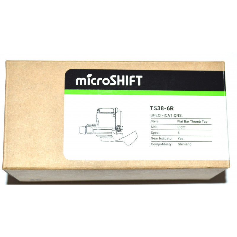 Comando cambio dritto MTB Microshift a 6 velocità TS38