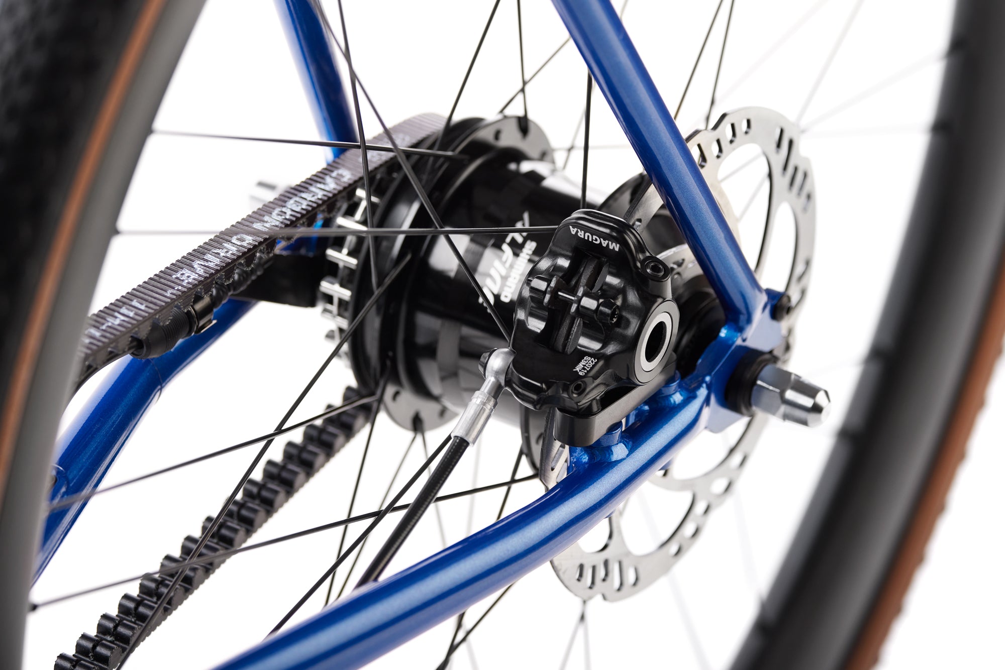 Bicicleta gravel Mikamaro de 11 velocidades con transmisión por correa
