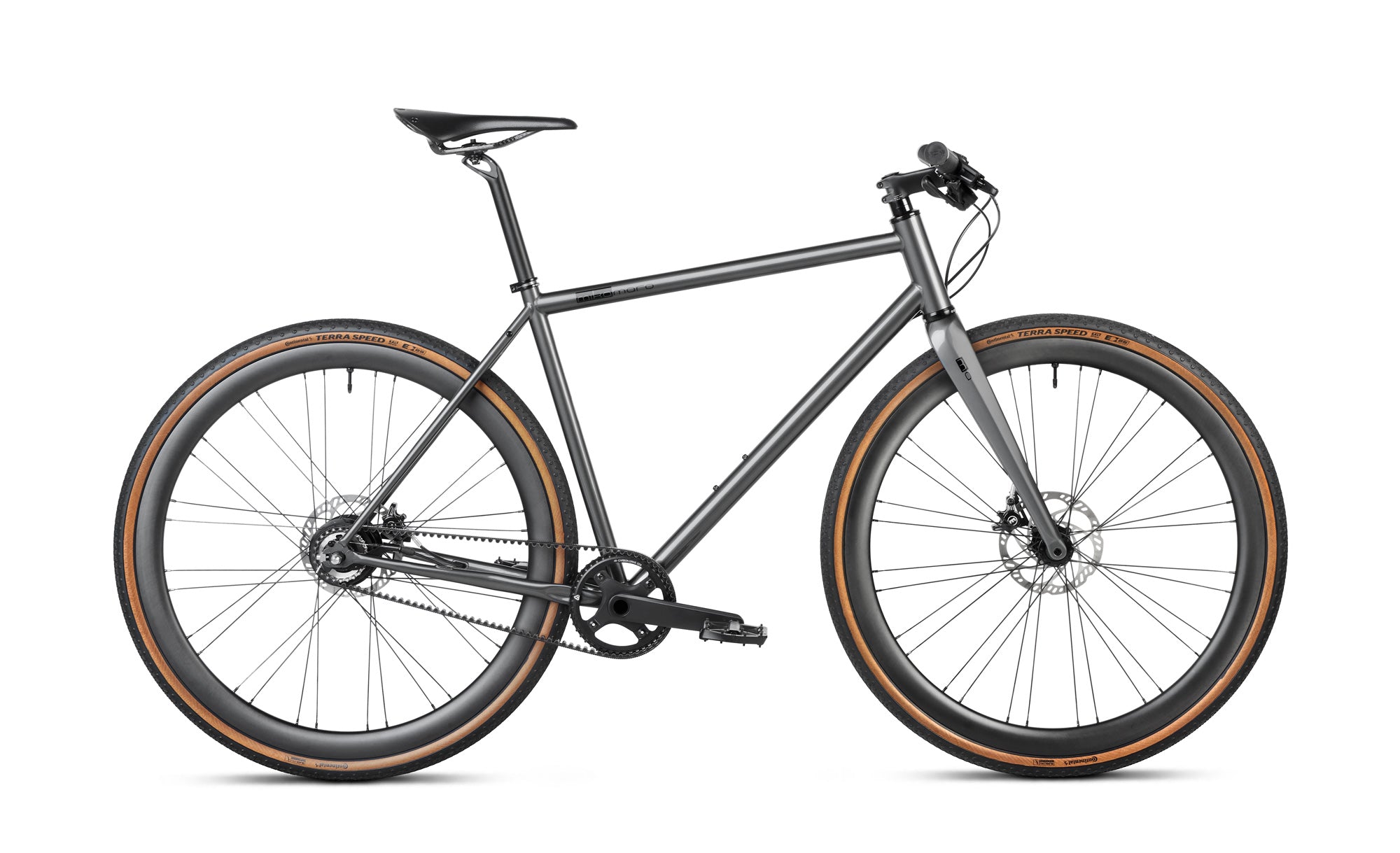 Bicicleta gravel Mikamaro de 11 velocidades con transmisión por correa