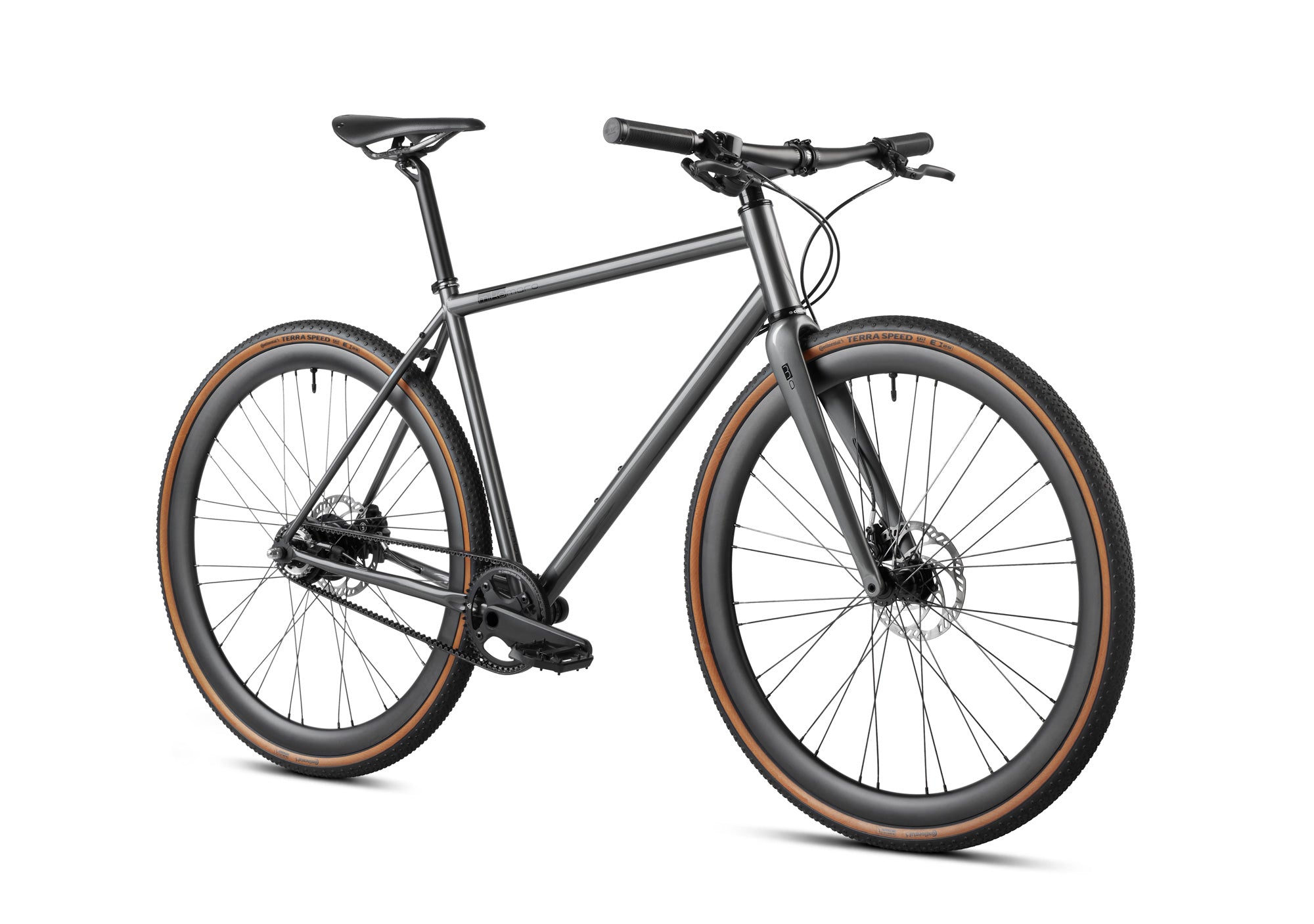 Bicicleta gravel Mikamaro de 11 velocidades con transmisión por correa