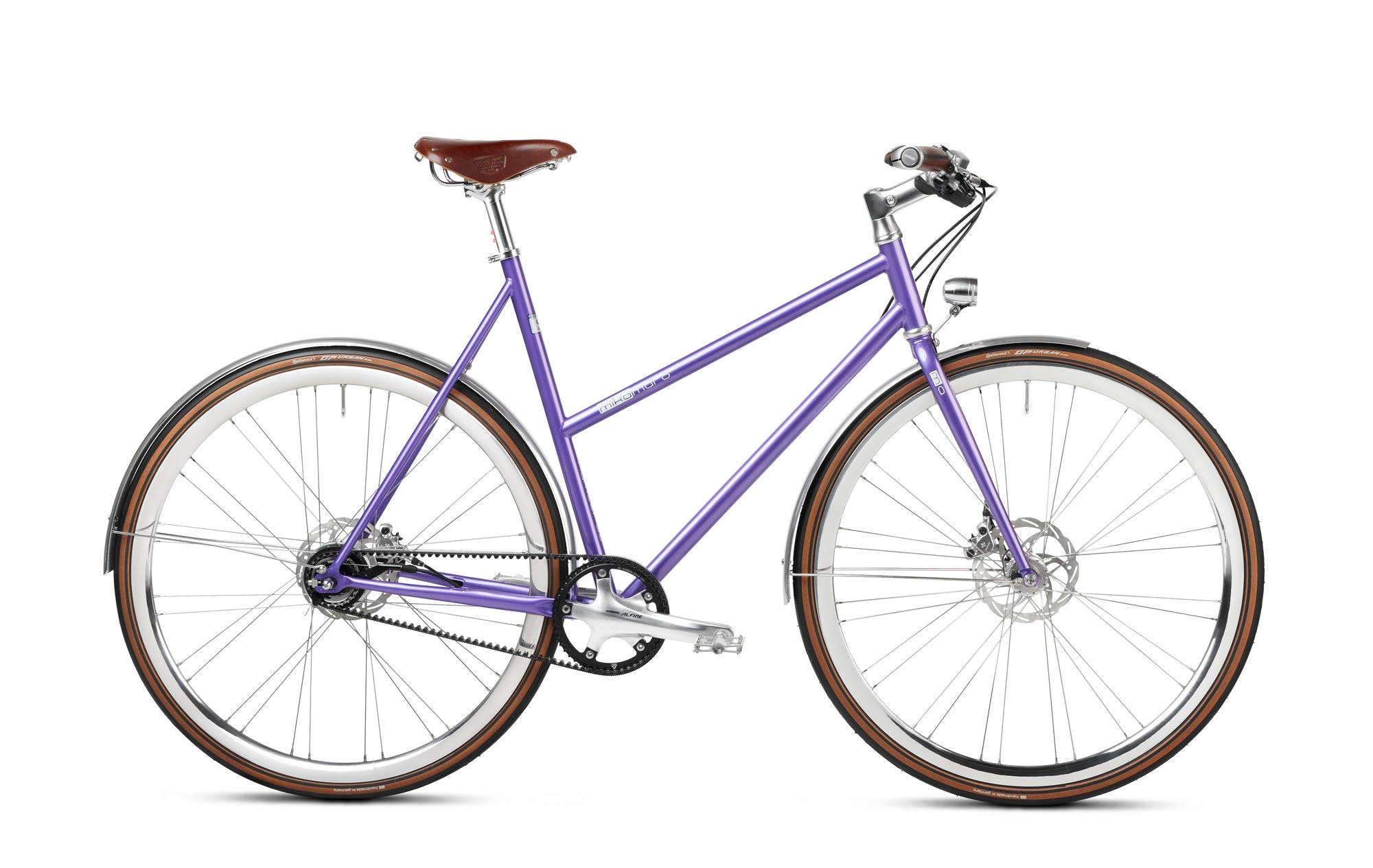 Bicicleta urbana Mikamaro Deluxe con correa mixta de 11 velocidades