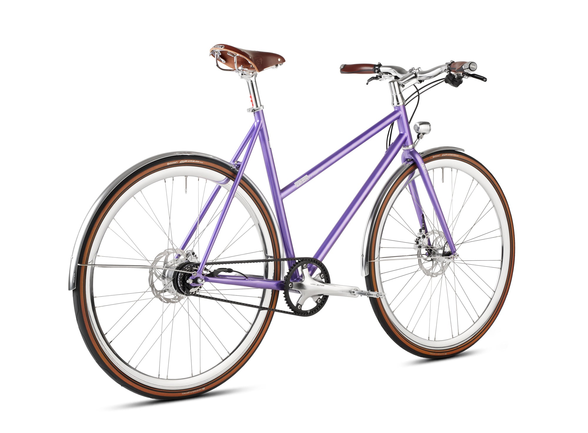 Bicicleta urbana Mikamaro Deluxe con correa mixta de 11 velocidades