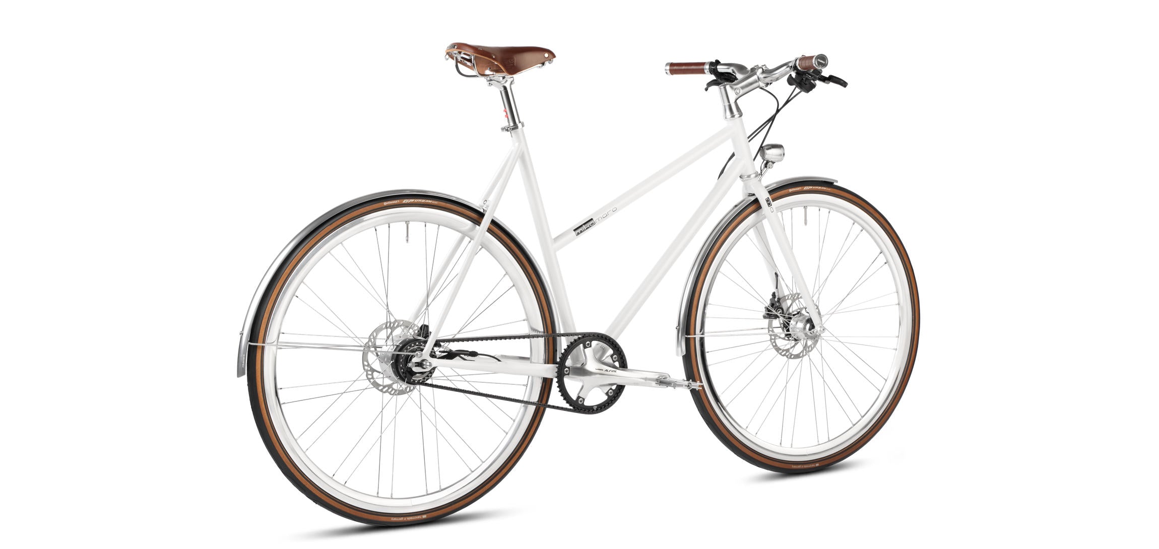 Bicicleta urbana Mikamaro Deluxe con correa mixta de 11 velocidades