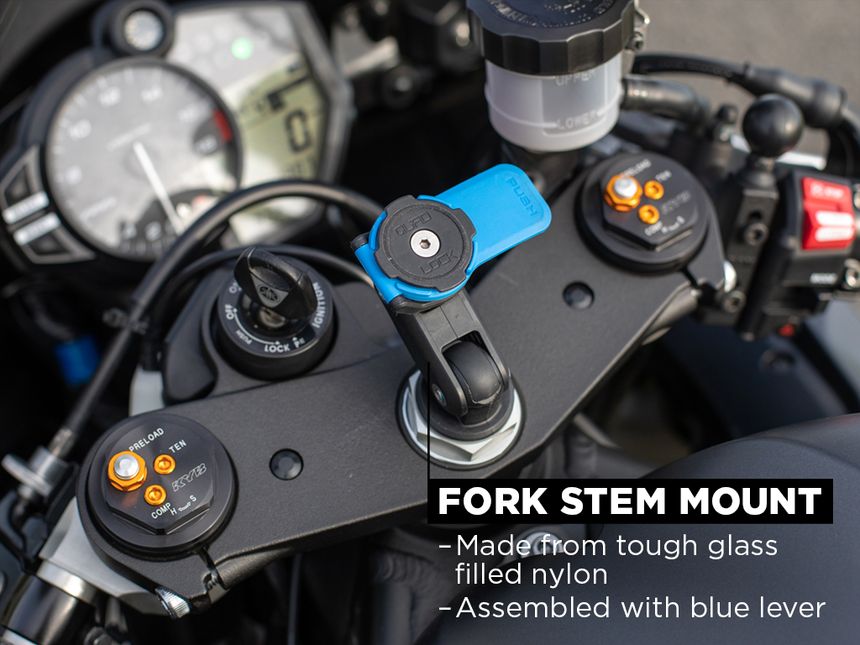 Motorcycle Quad Lock Fork Stem Mount