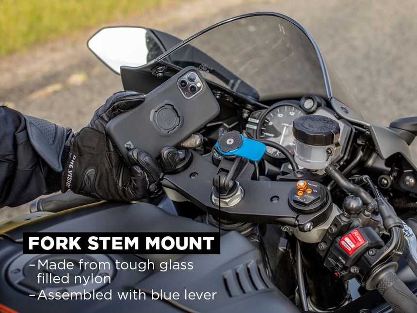 Motorcycle Quad Lock Fork Stem Mount